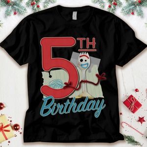 Disney Toy Story 4 Forky 5th Birthday Unisex Adult T-shirt Kid Shirt